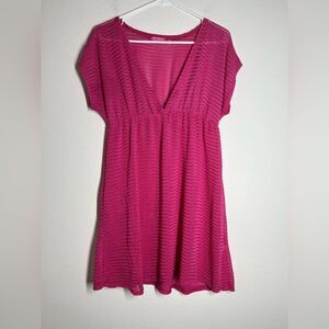 Southern Breeze Pink Bohemian Beach Tunic Size L